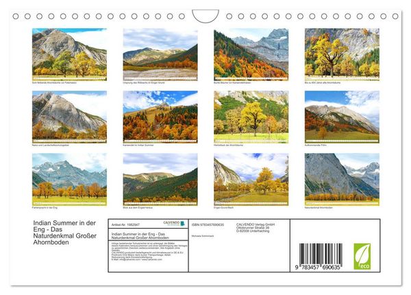 Produktbild: Indian Summer in der Eng - Das Naturdenkmal Gro&szlig;er Ahornboden (Wandkalender 2026 DIN A4 quer), CALVENDO Monatskalender
