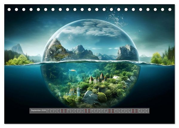 Produktbild: Am Grunde des Meeres (Tischkalender 2026 DIN A5 quer), CALVENDO Monatskalender