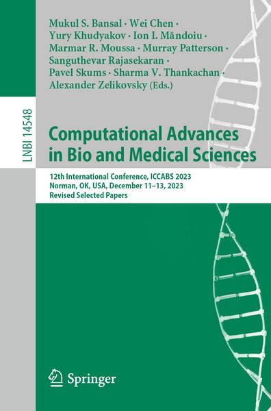 Produktbild: Computational Advances in Bio and Medical Sciences