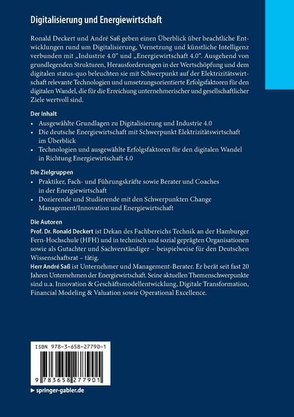 Produktbild: Digitalisierung und Energiewirtschaft