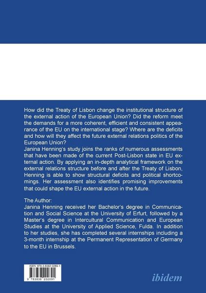 Produktbild: In Dubio Pro Europa? An Analysis of the European External Action structures after the Treaty of Lisbon