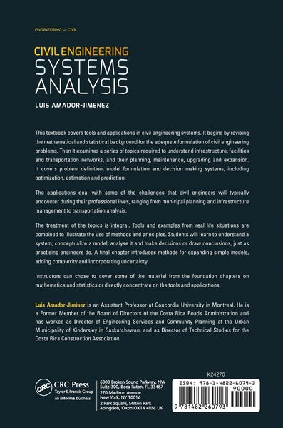 Produktbild: Civil Engineering Systems Analysis