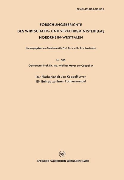 Produktbild: Der Fl&auml;cheninhalt von Koppelkurven