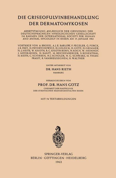 Produktbild: Die Griseofulvinbehandlung der Dermatomykosen