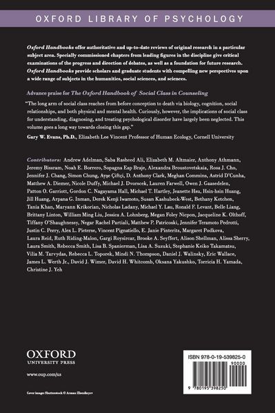 Produktbild: The Oxford Handbook of Social Class in Counseling