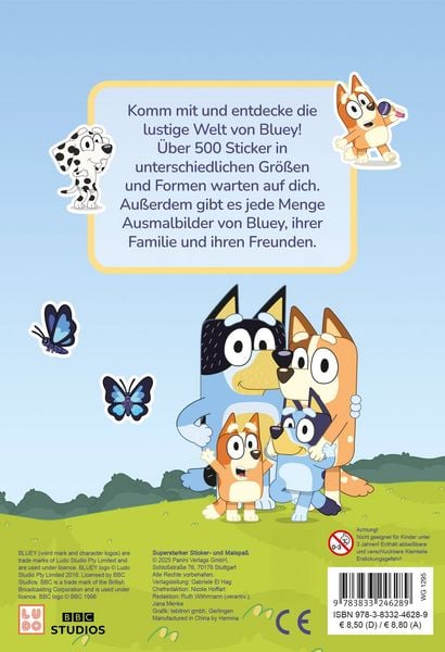 Produktbild: Bluey: Superstarker Sticker- und Malspa&szlig;