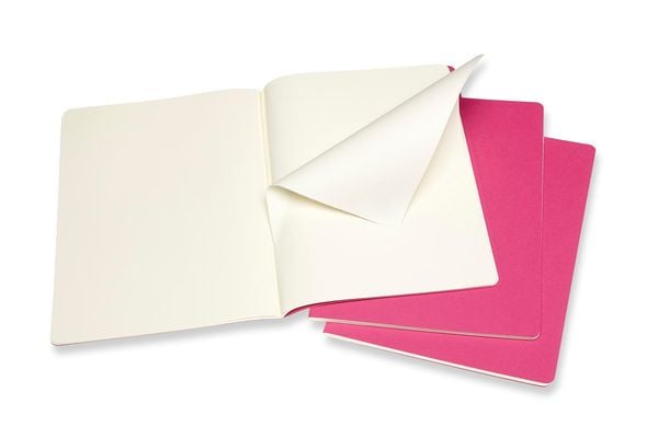 Produktbild: Moleskine Cahier XL, 3er Set, Blanko, Kinetisches Pink