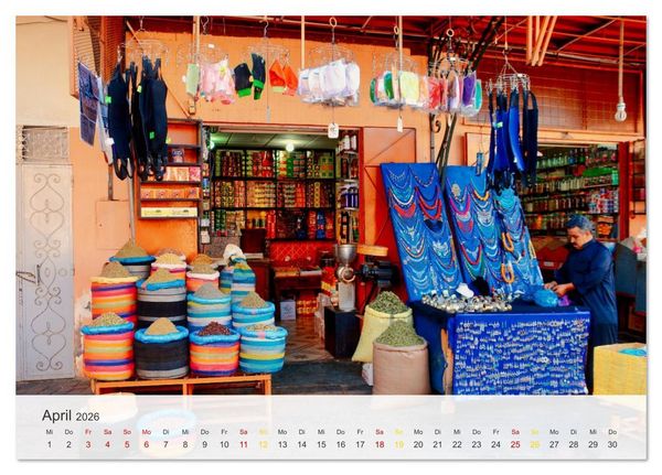 Produktbild: Marrakesch die rote Stadt (Tischkalender 2026 DIN A5 quer), CALVENDO Monatskalender