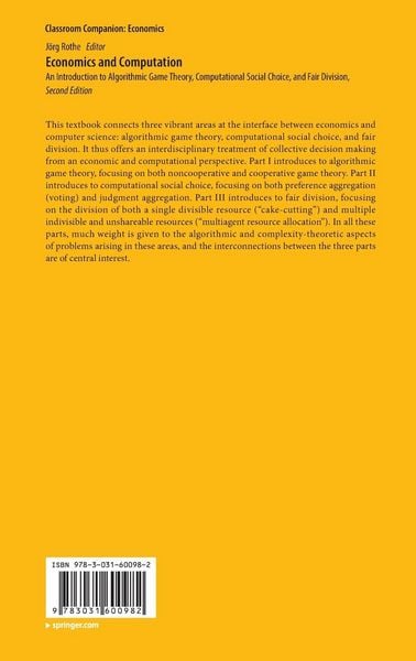 Produktbild: Economics and Computation