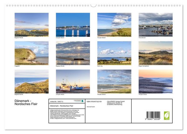 Produktbild: D&auml;nemark - Nordisches Flair (hochwertiger Premium Wandkalender 2026 DIN A2 quer), Kunstdruck in Hochglanz