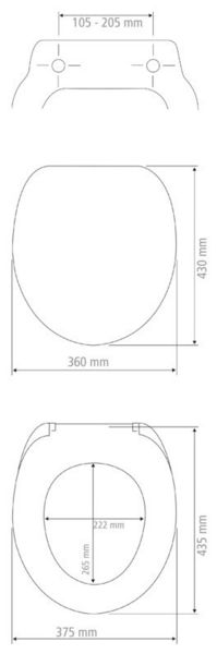 Produktbild: WC-Sitz Mod. Valencia Wei&szlig;, aus MDF