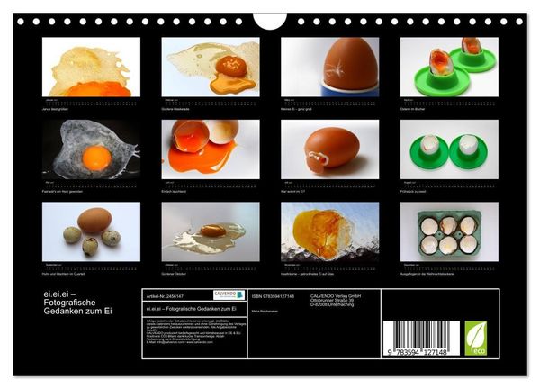 Produktbild: ei.ei.ei &ndash; Fotografische Gedanken zum Ei (Wandkalender 2027 DIN A4 quer), CALVENDO Monatskalender