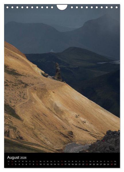 Produktbild: Island - Der Laugavegur-Kalender 2026 (Wandkalender 2026 DIN A4 hoch), CALVENDO Monatskalender