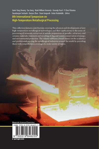 Produktbild: 8th International Symposium on High-Temperature Metallurgical Processing