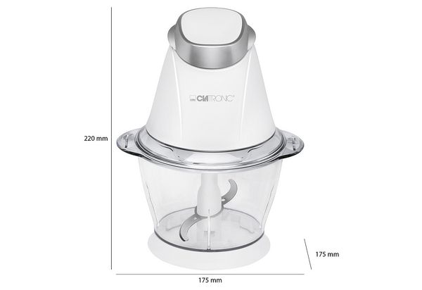 Produktbild: Clatronic MZ3579 Zerkleinerer 250W Wei&szlig; (gl&auml;nzend)