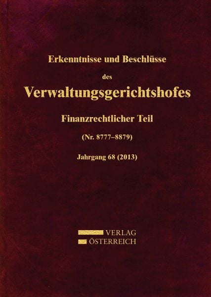 Produktbild: Erkenntnisse und Beschl&uuml;sse des Verwaltungsgerichtshofes