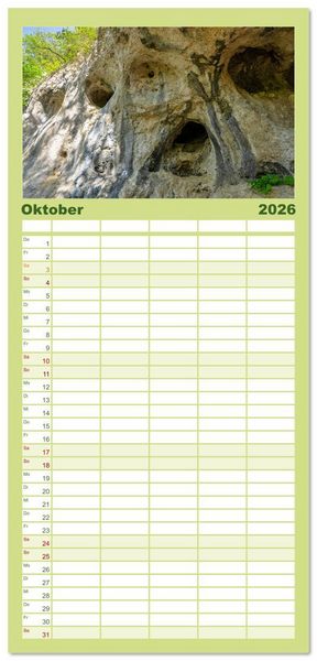 Produktbild: Familienplaner 2026 - Unterwegs im Gro&szlig;en Lautertal mit 5 Spalten (Wandkalender, 21 x 45 cm) CALVENDO
