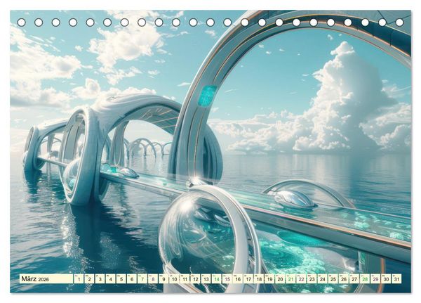 Produktbild: Science-Fiction Wasserwelten (Tischkalender 2026 DIN A5 quer), CALVENDO Monatskalender