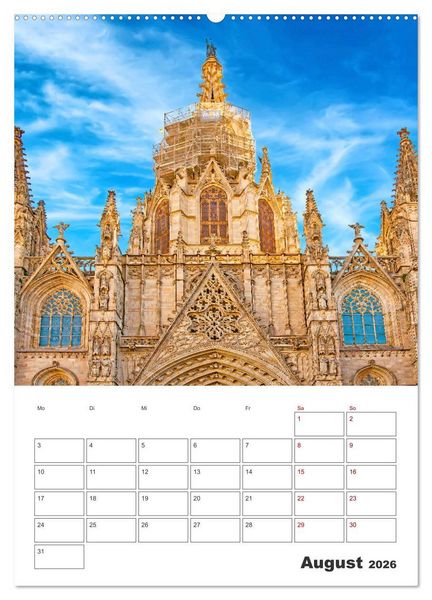 Produktbild: Barcelona - Urlaubsplaner (Wandkalender 2026 DIN A2 hoch), CALVENDO Monatskalender
