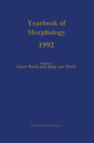 Produktbild: Yearbook of Morphology 1992