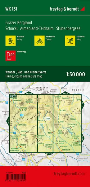 Produktbild: freytag & berndt Wanderkarte WK 131 Grazer Bergland, Sch&ouml;ckl - Almenland-Teichalm - Stubenbergsee 1:50.000