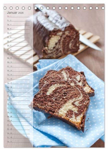 Produktbild: Geb&auml;ck und Kuchen K&uuml;chenplaner (Tischkalender 2026 DIN A5 hoch), CALVENDO Monatskalender