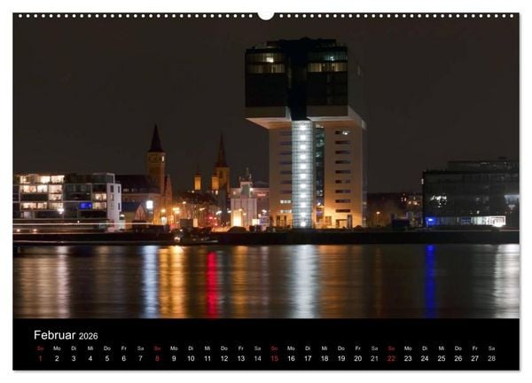 Produktbild: K&ouml;ln bei Nacht (Wandkalender 2026 DIN A2 quer), CALVENDO Monatskalender