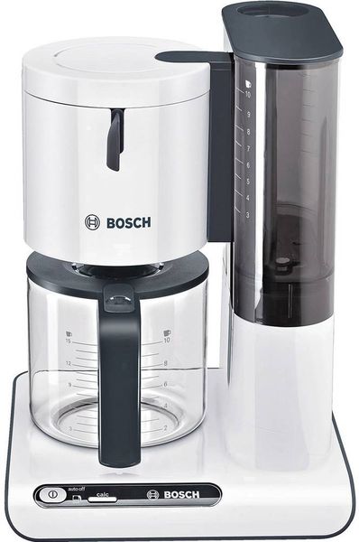 Bosch Haushalt TKA8011 Kaffeemaschine Weiß, Anthrazit Fassungsvermögen Tassen=10 Glaskanne, Warmhaltefunktion