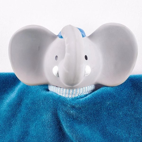 Tikiri® 8578106 - Tröster-Elefant, Alvin, Schmusetuch, 25x12cm cm