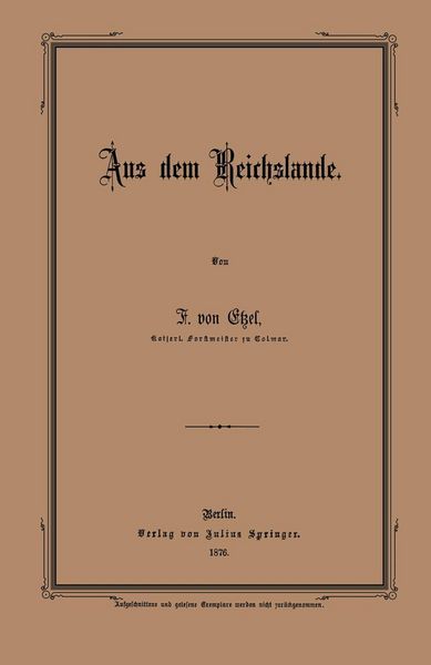 Produktbild: Aus dem Reichslande