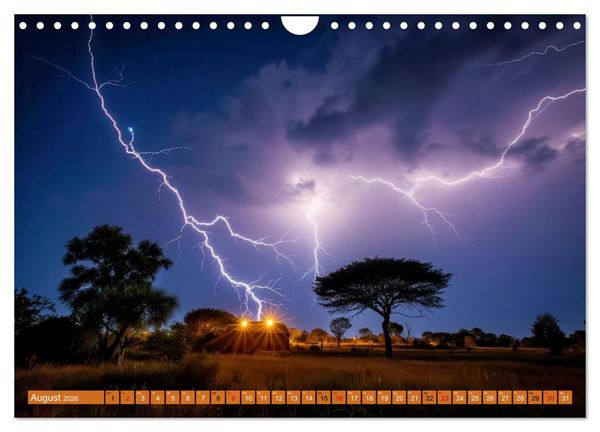 Produktbild: Mega-Blitze (Wandkalender 2026 DIN A4 quer), CALVENDO Monatskalender