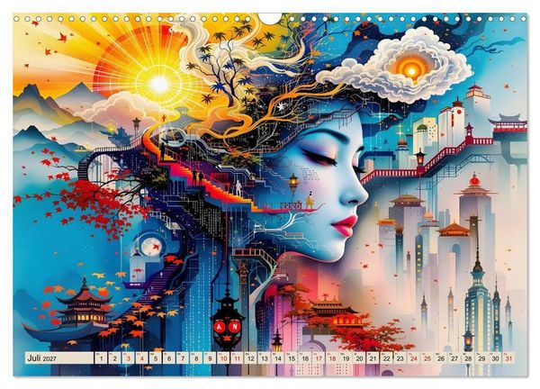Produktbild: Spiegelst&auml;dte der Seele - Urbanes Labyrinth der Wahrnehmung (Wandkalender 2027 DIN A3 quer), CALVENDO Monatskalender
