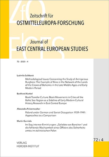 Zeitschrift für Ostmitteleuropa-Forschung (ZfO) 72/4 / Journal of East Central European Studies (JECES) 72/4, Taschenbuch von , Verlag