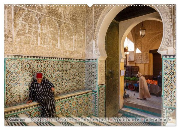 Produktbild: Marokko: Marrakesch, Atlas, Sahara, F&egrave;s (hochwertiger Premium Wandkalender 2026 DIN A2 quer), Kunstdruck in Hochglanz