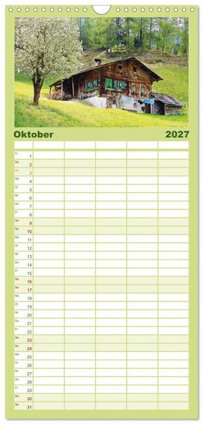 Produktbild: Familienplaner 2027 - Alte Zeitzeugen mit 5 Spalten (Wandkalender, 21 x 45 cm) CALVENDO