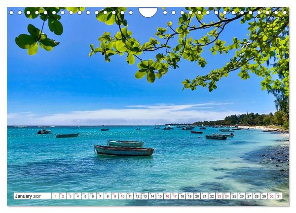 Produktbild: Mauritius - Holiday island in the Indian Ocean (Wall Calendar 2027 DIN A4 landscape), CALVENDO 12 Month Wall Calendar