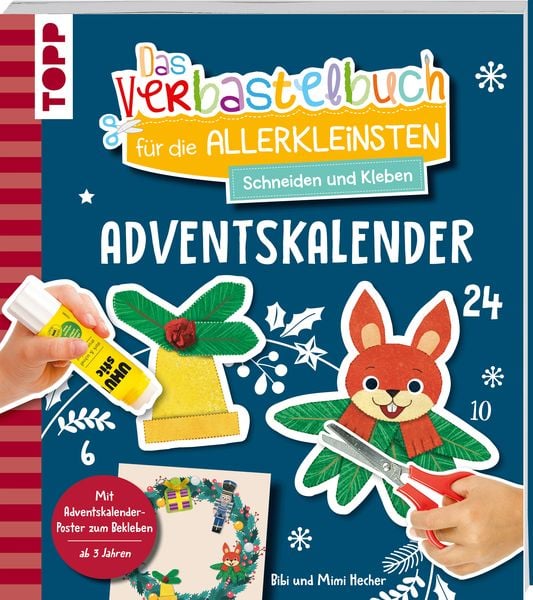 Produktbild: Das Adventskalender-Verbastelbuch f&uuml;r die Allerkleinsten. Schneiden und Kleben. T&uuml;rkranz
