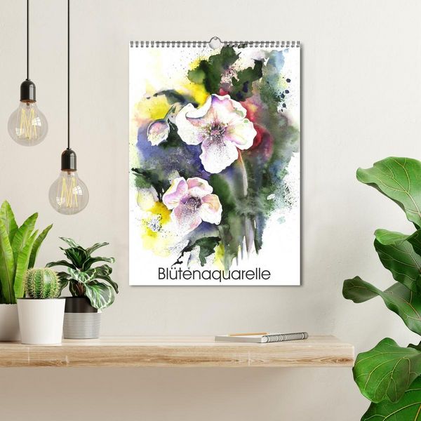 Produktbild: Bl&uuml;tenaquarelle (Wandkalender 2026 DIN A3 hoch), CALVENDO Monatskalender