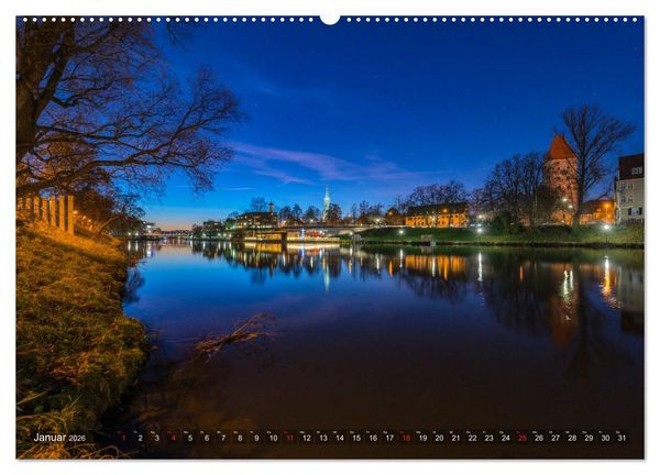 Produktbild: Ulm f&uuml;r Nachtspatzen (hochwertiger Premium Wandkalender 2026 DIN A2 quer), Kunstdruck in Hochglanz