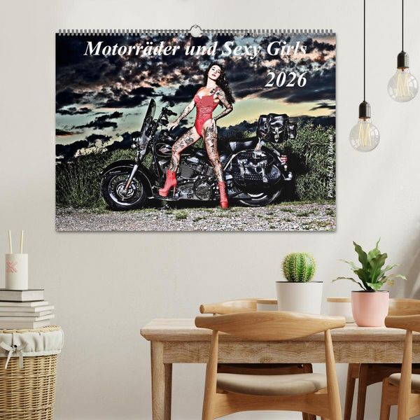 Produktbild: Motorr&auml;der und Sexy Girls (Wandkalender 2026 DIN A2 quer), CALVENDO Monatskalender