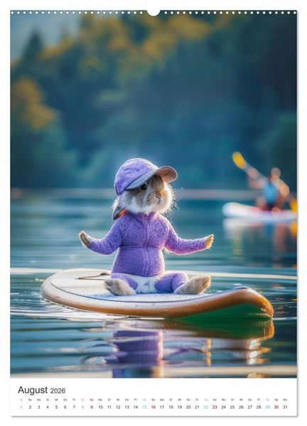Produktbild: Was macht der Osterhase in seiner Freizeit (hochwertiger Premium Wandkalender 2026 DIN A2 hoch), Kunstdruck in Hochglanz