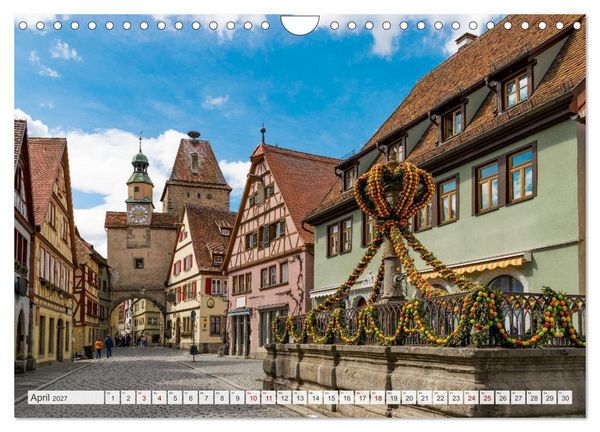 Produktbild: Ein Spaziergang durch Rothenburg ob der Tauber (Wandkalender 2027 DIN A4 quer), CALVENDO Monatskalender