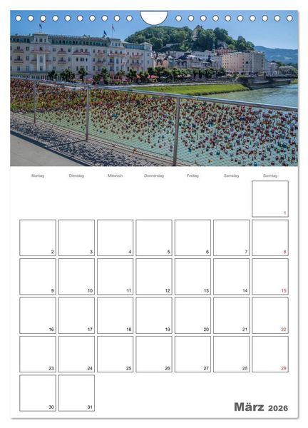 Produktbild: Bezauberndes SALZBURG / Terminplaner (Wandkalender 2026 DIN A4 hoch), CALVENDO Monatskalender