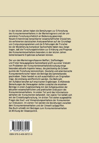 Produktbild: Konsumentenverhalten und Information
