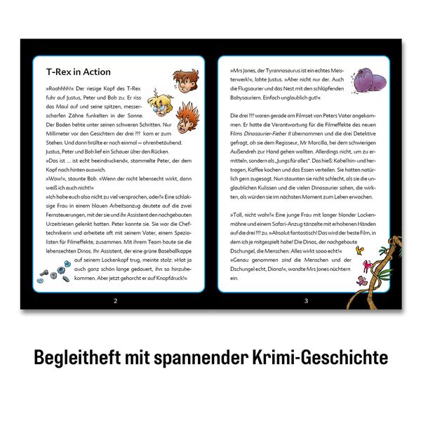 Produktbild: Krimipuzzle Die drei ??? Kids T-Rex in Action