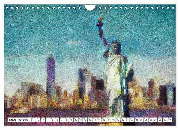 Produktbild: Pointilistische Weltreise (Wandkalender 2026 DIN A4 quer), CALVENDO Monatskalender