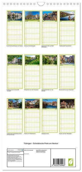 Produktbild: Familienplaner 2026 - T&uuml;bingen - Schw&auml;bische Perle am Neckar mit 5 Spalten (Wandkalender, 21 x 45 cm) CALVENDO