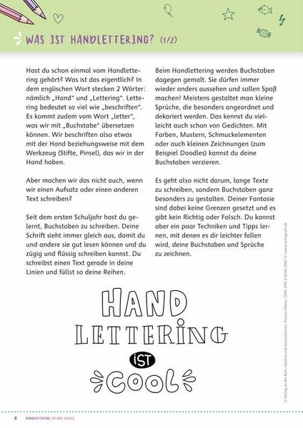 Produktbild: Handlettering in der Schule