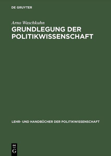 Produktbild: Grundlegung der Politikwissenschaft