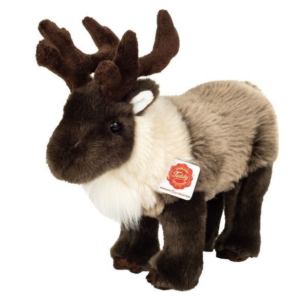 Produktbild: Teddy Hermann 90854 - Rentier stehend, Pl&uuml;sch, 32 cm